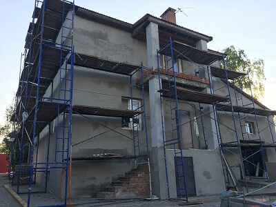 Отделка фасада частного дома в Гродно