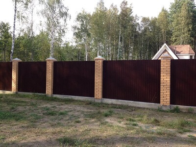 Установка забора из металлопрофиля в Гродно