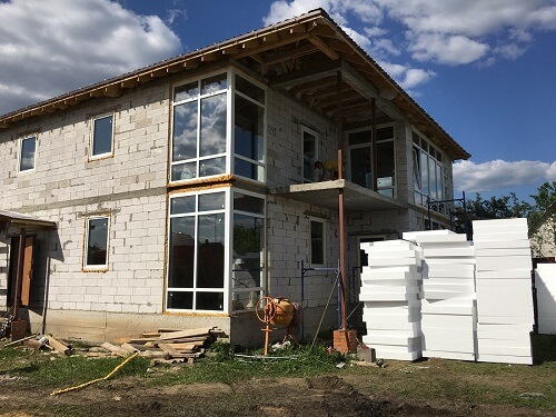 Утепление фасада дома пенопластом в Гродно